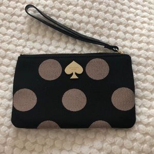 Kate Spade polka dot wristlet